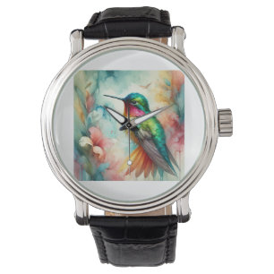 Amazilia Hummingbird 300824AREF119 - Watercolor Watch
