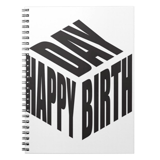 amazing 3d happy birthday notebook (Front)