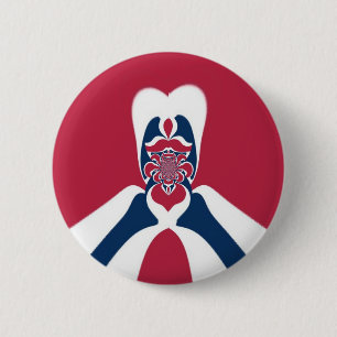 Amazing Abstract E.T. Art Print 6 Cm Round Badge