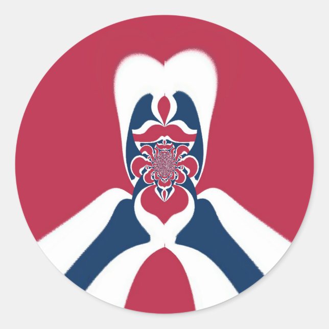 Amazing Abstract E.T. Art Print Classic Round Sticker (Front)