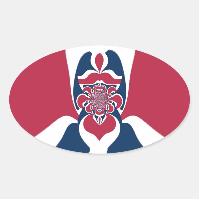 Amazing Abstract E.T. Art Print Oval Sticker (Front)