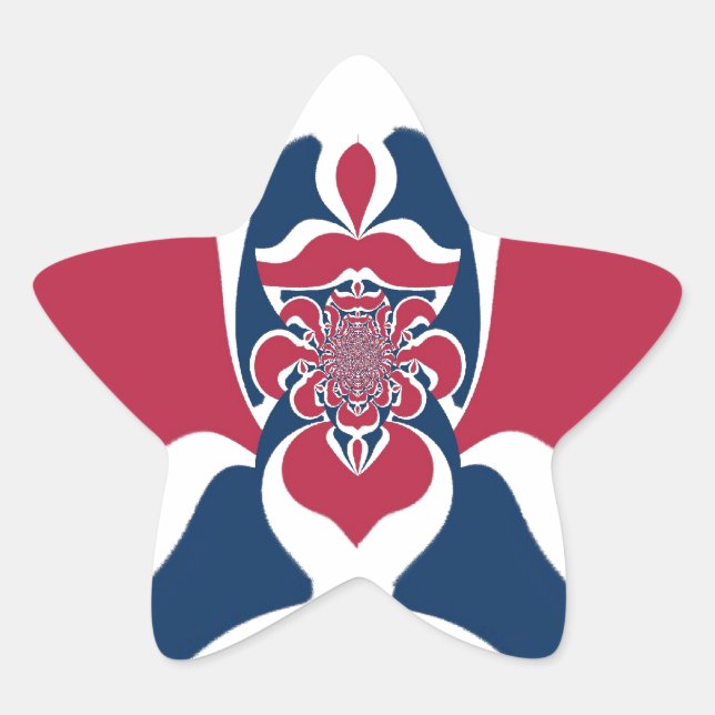 Amazing Abstract E.T. Art Print Star Sticker (Front)