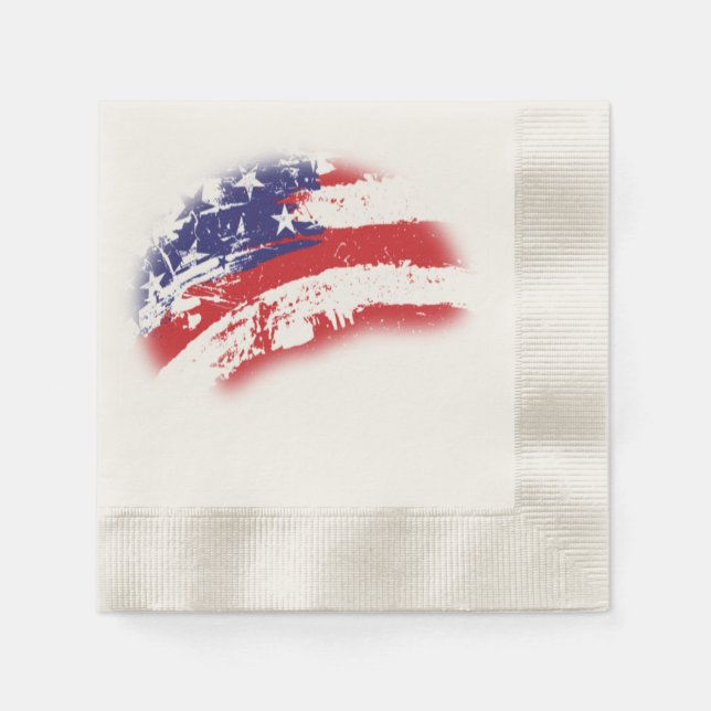 Amazing Abstract USA Flag Incredible Napkin (Front)