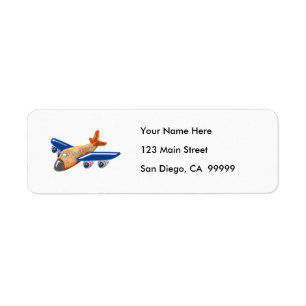 Amazing Aeroplane Return Address Label