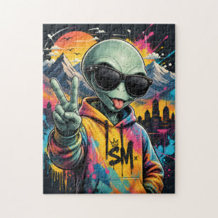 Amazing alien jigsaw puzzle