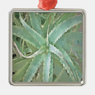 Amazing Aloe Vera Metal Ornament