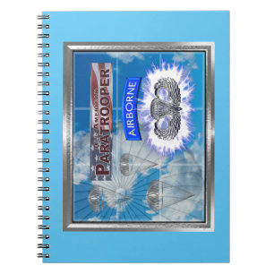 Amazing American Paratrooper and Flag Notebook