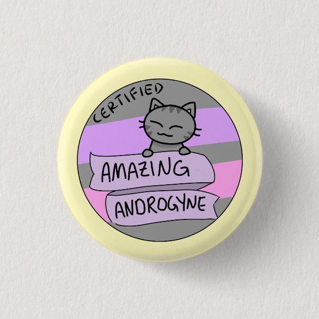 Amazing Androgyne 3 Cm Round Badge (Front)
