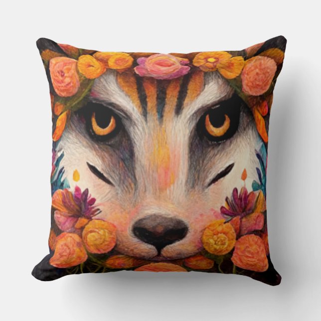 Amazing animals lovely cute throw pillow (Front)