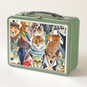 Amazing Animals Metal Lunch Box