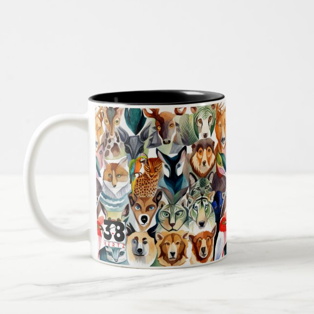 Amazing Animals Two-Tone Coffee Mug (Left)