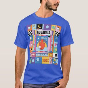Amazing Aquarius Funny Retro Zodiac Sign Birthday  T-Shirt