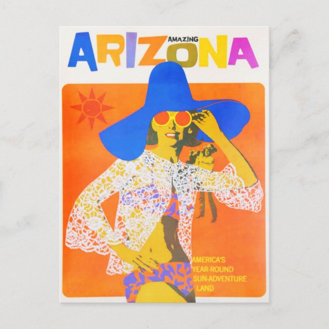 Amazing Arizona Vintage Travel Postcard (Front)