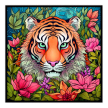 Amazing Art of Tiger in Jungle Poster