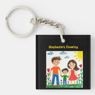 Amazing Artwork child to this black  Key Ring