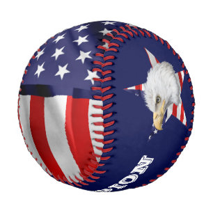 Amazing Bald Eagle, The American Flag, Star Baseball