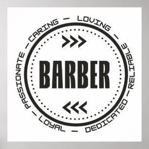 Amazing Barber Job Title Poster