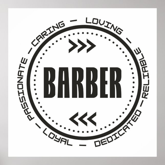 Amazing Barber Job Title Poster (Front)