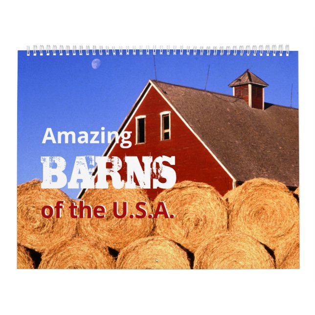 Amazing Barns - USA in Photos Large Wall Calendar (Cover)