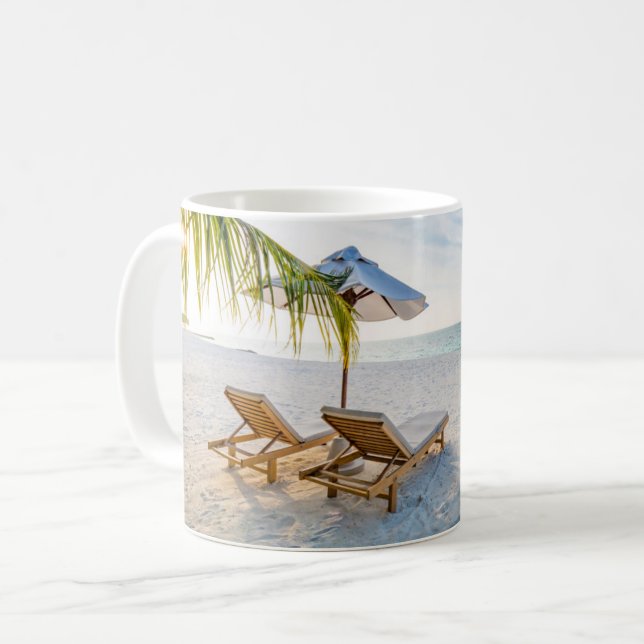 Amazing Beach Sunset Coffee Mug (Front Left)