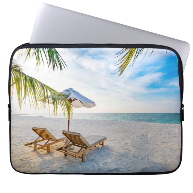 Amazing Beach Sunset Laptop Sleeve (Front)