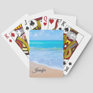 Amazing Beach Tropical Scene Photo Custom Playing Cards