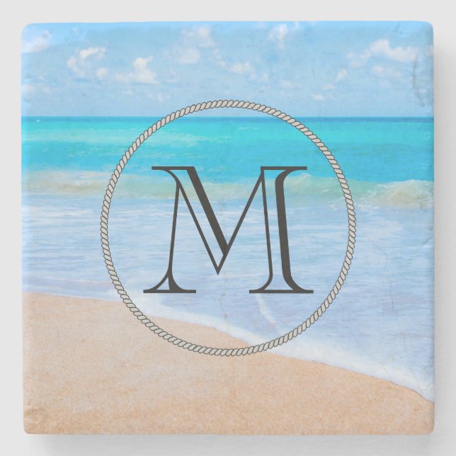 Amazing Beach Tropical Scene Photo Stone Coaster (Front)