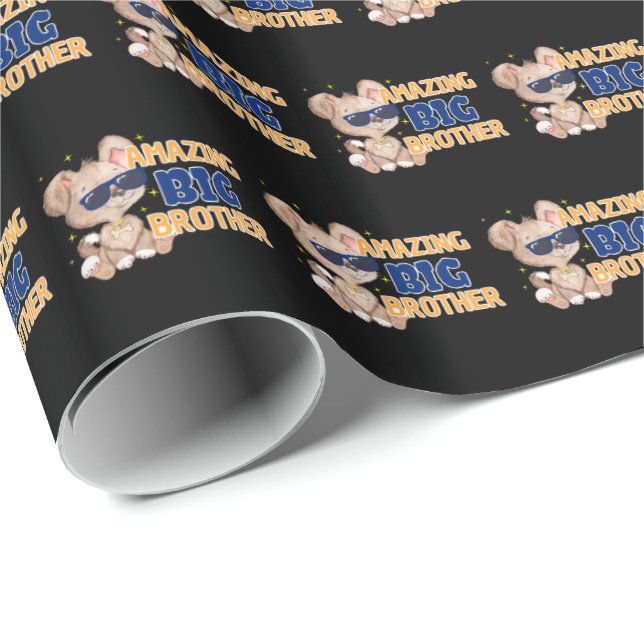 Amazing Big Brother Cool Dog Wrapping Paper (Roll Corner)