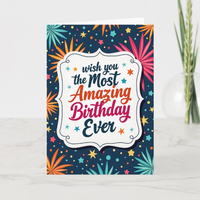 Amazing Birthday Frame Card (Front)