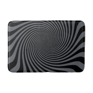 Amazing Black Charcoal Swirl Design Customise This Bath Mat