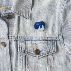 Amazing Blue Christmas Night Personalized 3 Cm Round Badge