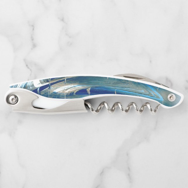 Amazing blue coloured abstract corkscrew (Front)