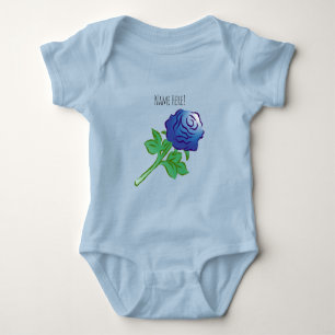 Amazing Blue Rose Baby Bodysuit