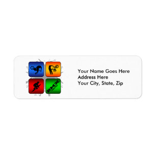 Amazing BMX Urban Style Return Address Label