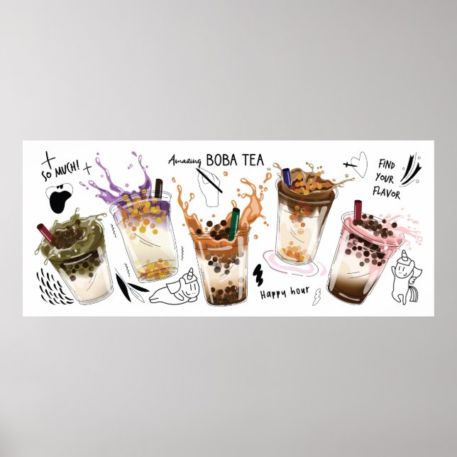 Amazing Boba tea Poster (Front)
