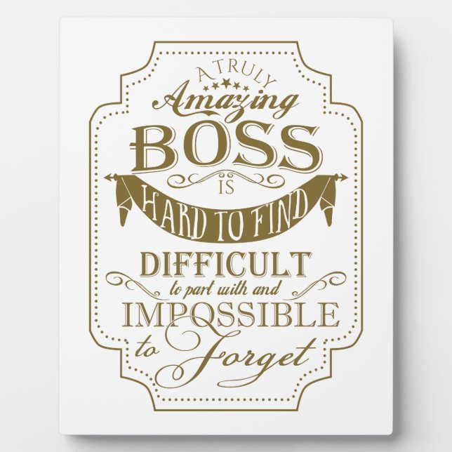 Amazing boss thank  you plaque (Front)