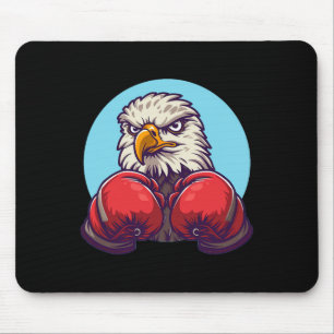 Amazing Boxing Eagle Costume With Cool Gloves Mouse Pad