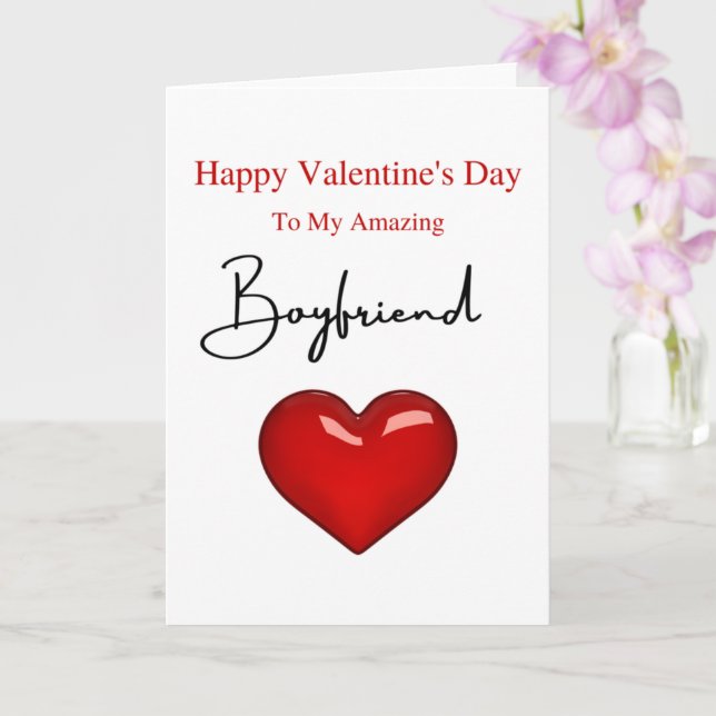Amazing Boyfriend Valentine's Day Card (Orchid)