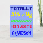 Amazing Brilliant Handsome - Personalized Birthday Card<br><div class="desc">The front of this Happy Birthday greetings card reads "To a totally amazing,  brilliant,  handsome" and you can personalise it for any friend or relative.  Inside it has the greeting "Happy Birthday"</div>