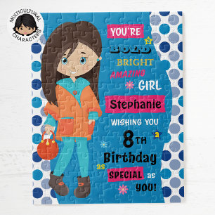 Amazing Brunette Birthday Girl Jigsaw Puzzle