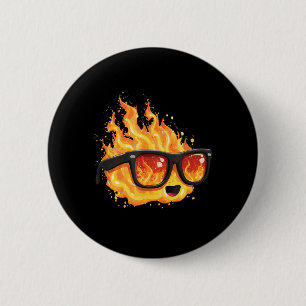 Amazing Burning Glasses Costume for Flames Lovers 6 Cm Round Badge