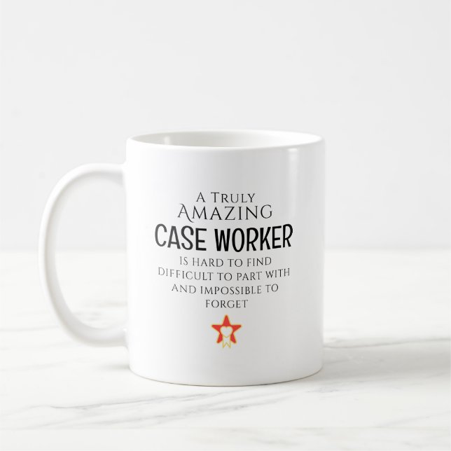 Amazing Case Worker Hard To Find Personalized Gift Coffee Mug (Left)
