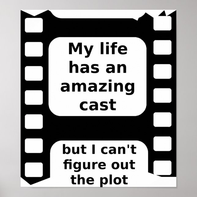 Amazing Cast Funny Poster Sign (Front)