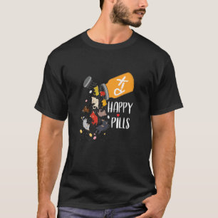 Amazing Cat  Happy Pills Cat T-Shirt