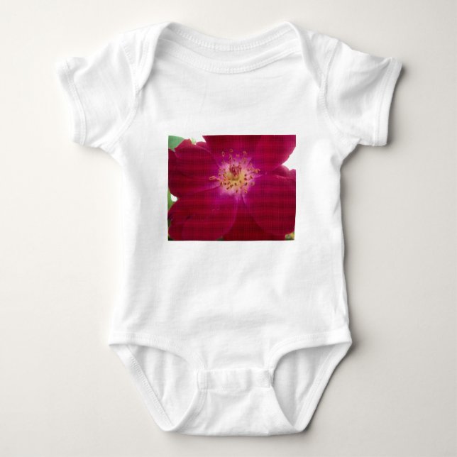Amazing Checked Rose.jpg Baby Bodysuit (Front)