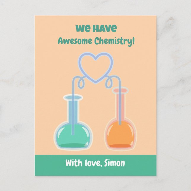 Amazing Chemistry Science Valentine's Day Cards (Front)