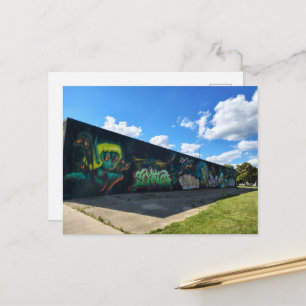 Amazing Clinton, Iowa mural like graffiti  Postcard