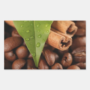 Amazing coffee still life rectangular sticker