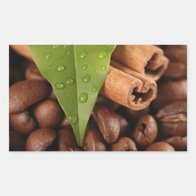 Amazing coffee still life rectangular sticker (Front)