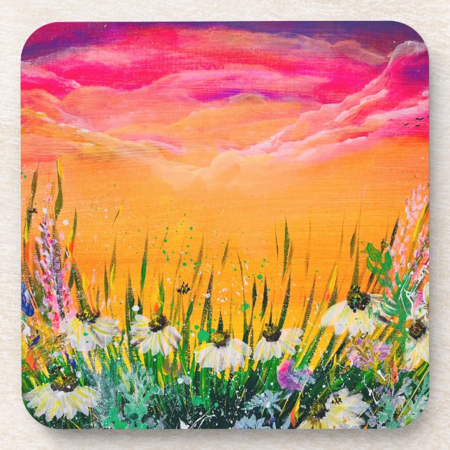 Amazing Colorful Flowers Scenery Coasters (Front)